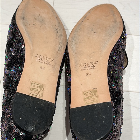 J Crew Collection Black Sequin loafer - size 8.5 - Picture 8 of 9